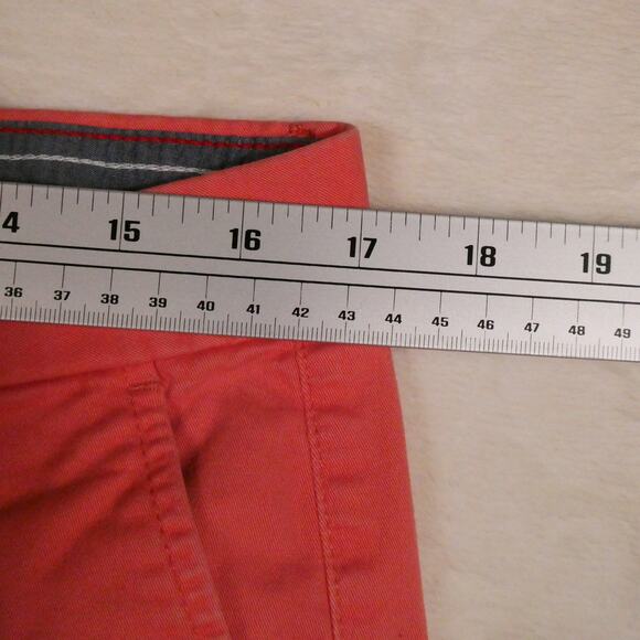 Tommy Hilfiger Coral Cropped Chinos Size 14 Preppy Colorful Straight Leg Pants - Picture 5 of 10